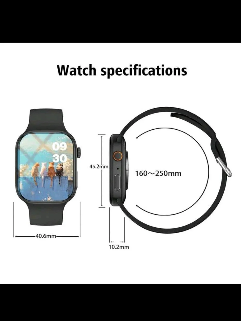 Smart Fitness Watch - Black